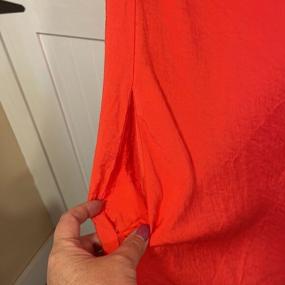 New York & Company beach dress/cover-up, orange/red size M - Picture 3 of 8